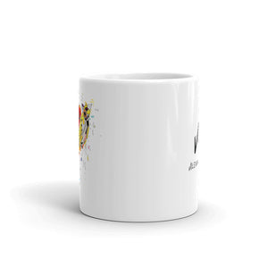 White glossy mug - Back & Forth (+Logo)